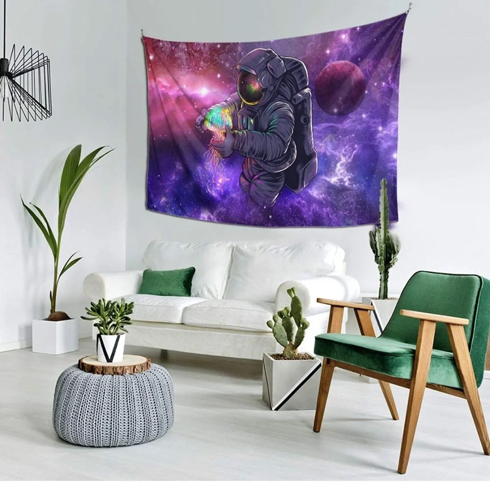 Astronaut Tapestries Wall Fantasy Space Tapestry Wall Hang 40(H) X 60(W)